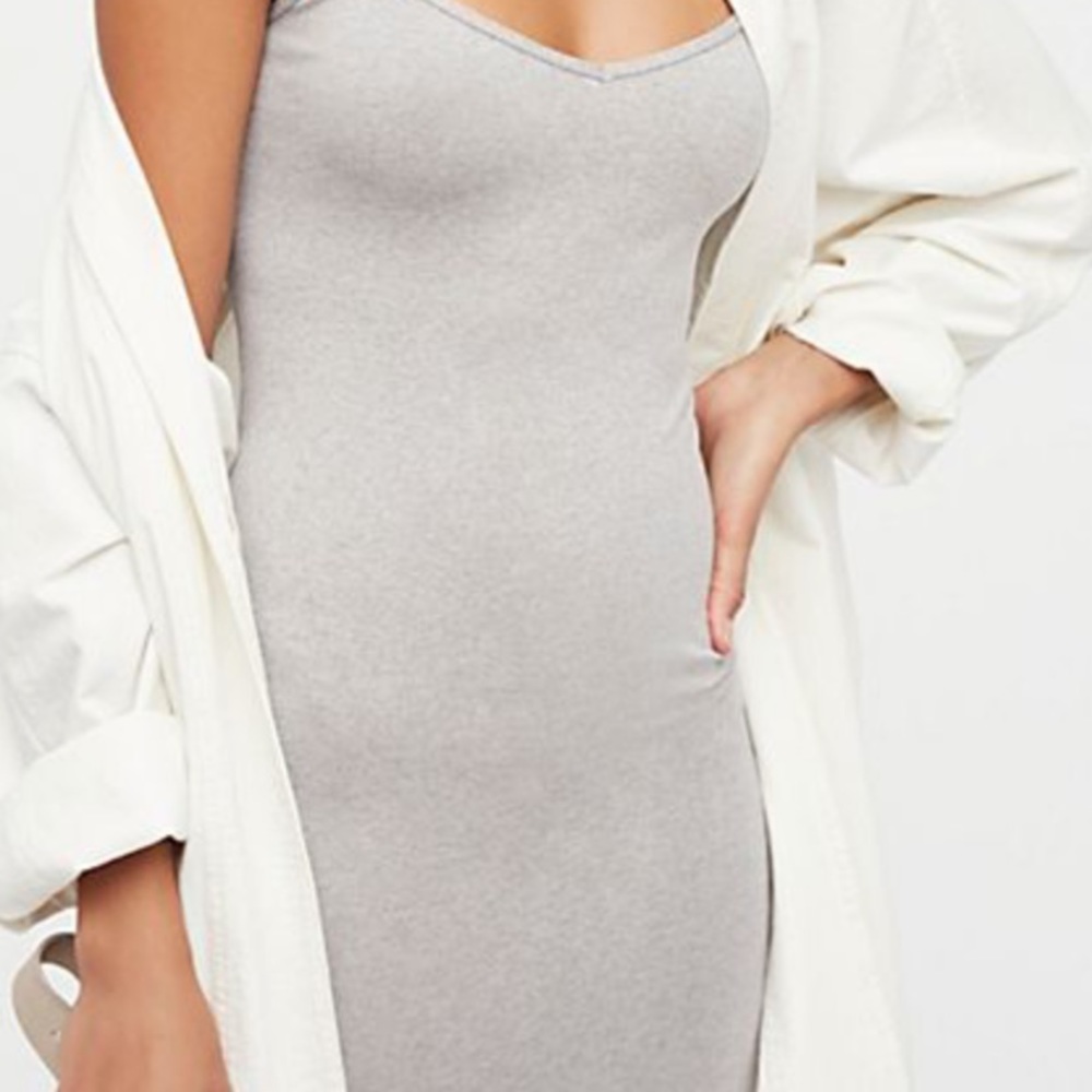 Free people gray body con dress